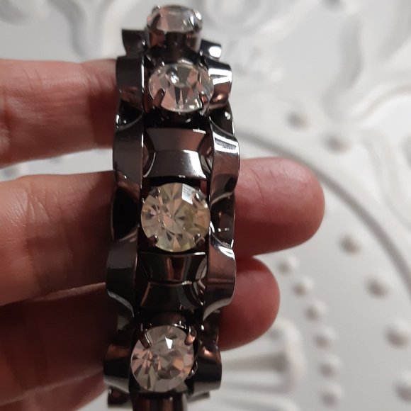J.Crew Gem Studded Steel Cuff Bracelet - Picture 4 of 4